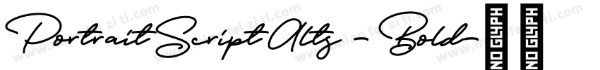 Portrait Script Alts - Bold字体转换